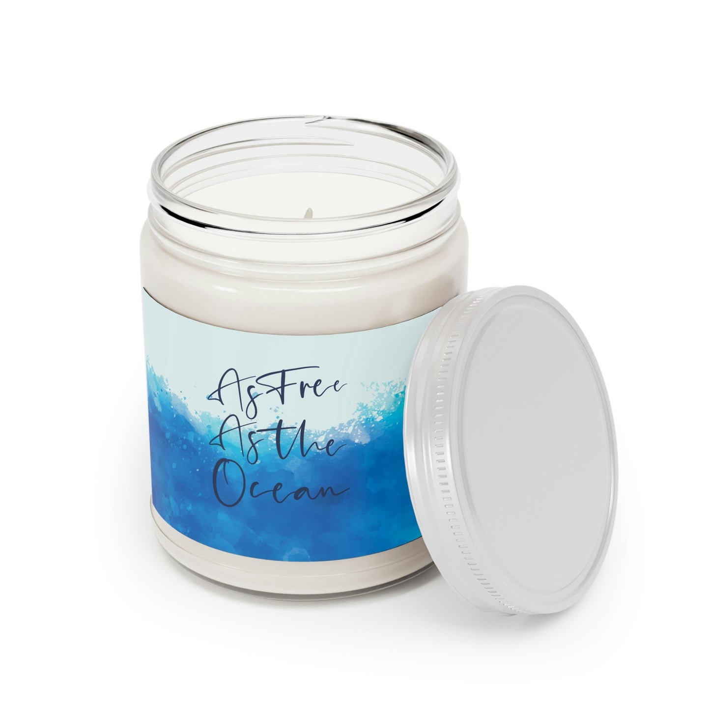 As Free As The Ocean Relationship Quotes Scented Candle Up to 60hSoy Wax 9oz Ichaku [Perfect Gifts Selection]