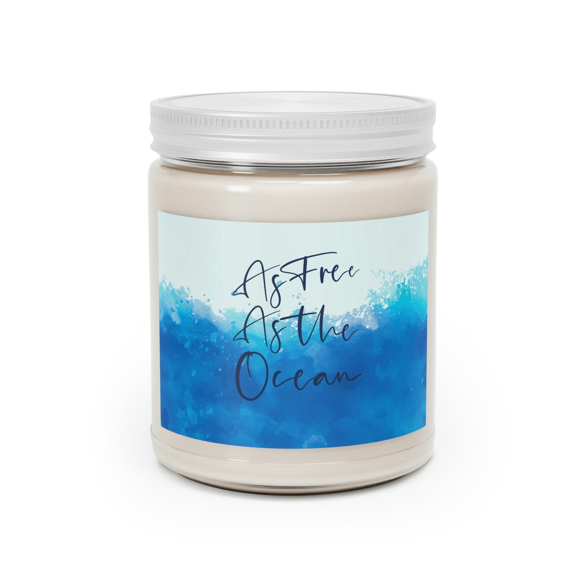 As Free As The Ocean Relationship Quotes Scented Candle Up to 60hSoy Wax 9oz Ichaku [Perfect Gifts Selection]