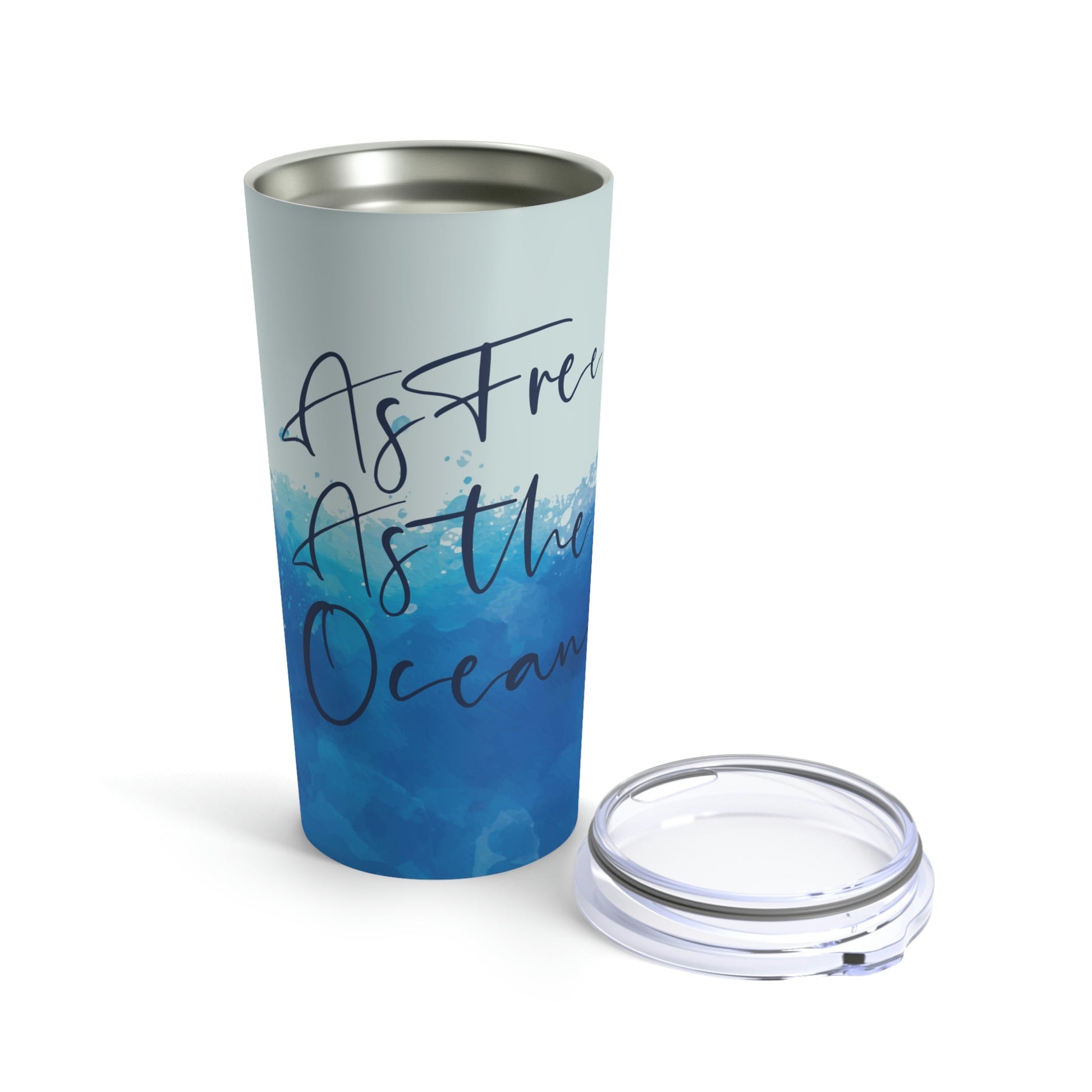 As Free As The Ocean Relationship Quotes Stainless Steel Hot or Cold Vacuum Tumbler 20oz Ichaku [Perfect Gifts Selection]
