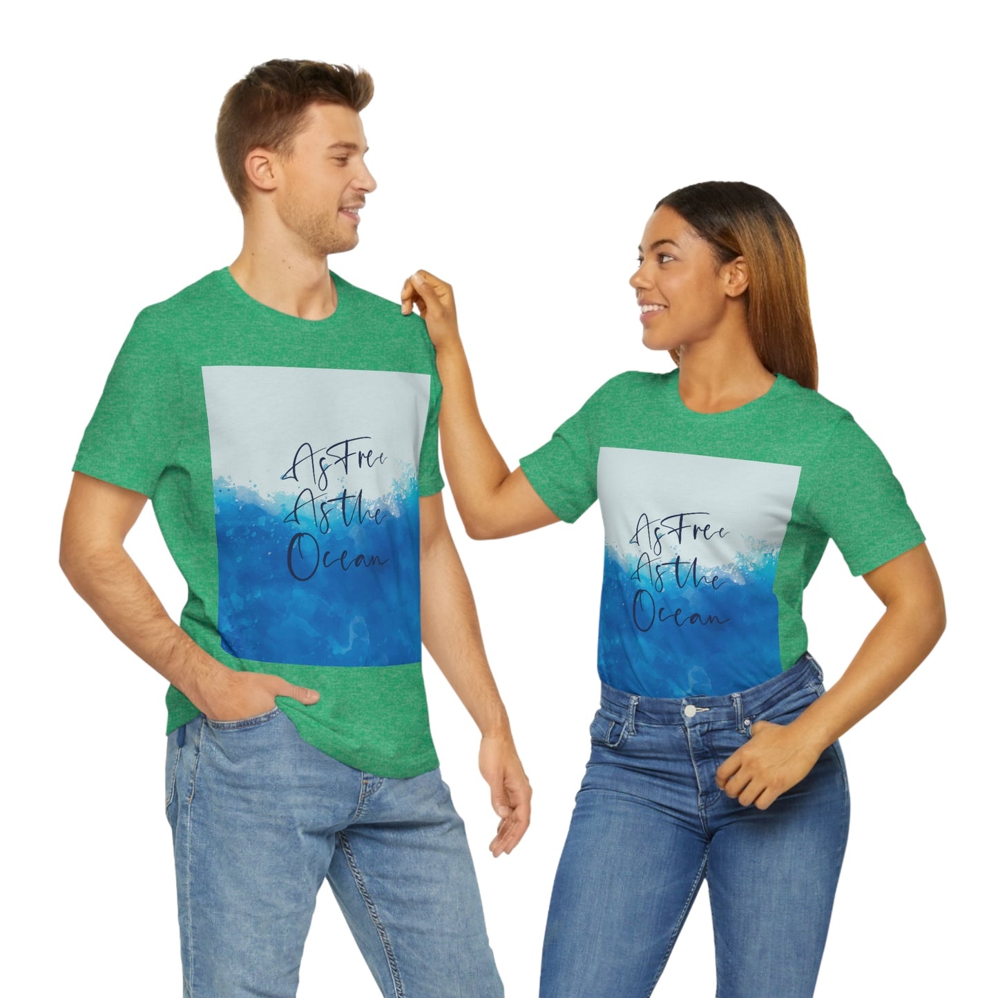 As Free As The Ocean Relationship Quotes Unisex Jersey Short Sleeve T-Shirt Ichaku [Perfect Gifts Selection]