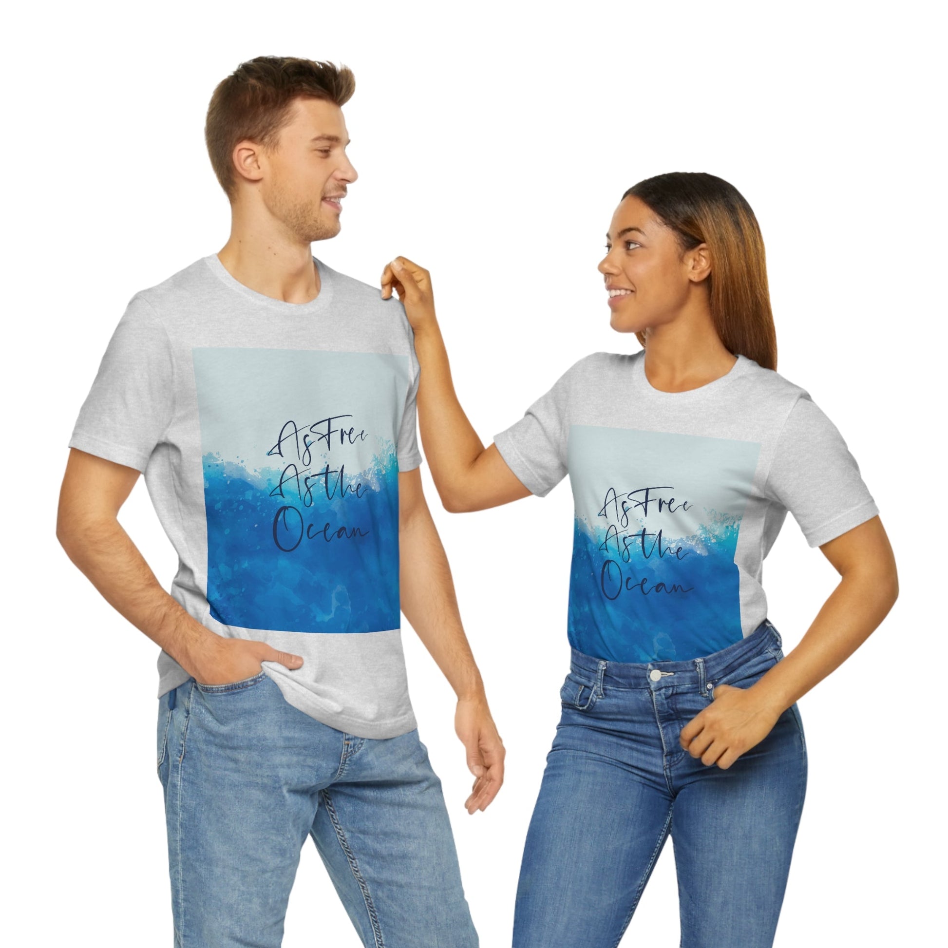 As Free As The Ocean Relationship Quotes Unisex Jersey Short Sleeve T-Shirt Ichaku [Perfect Gifts Selection]