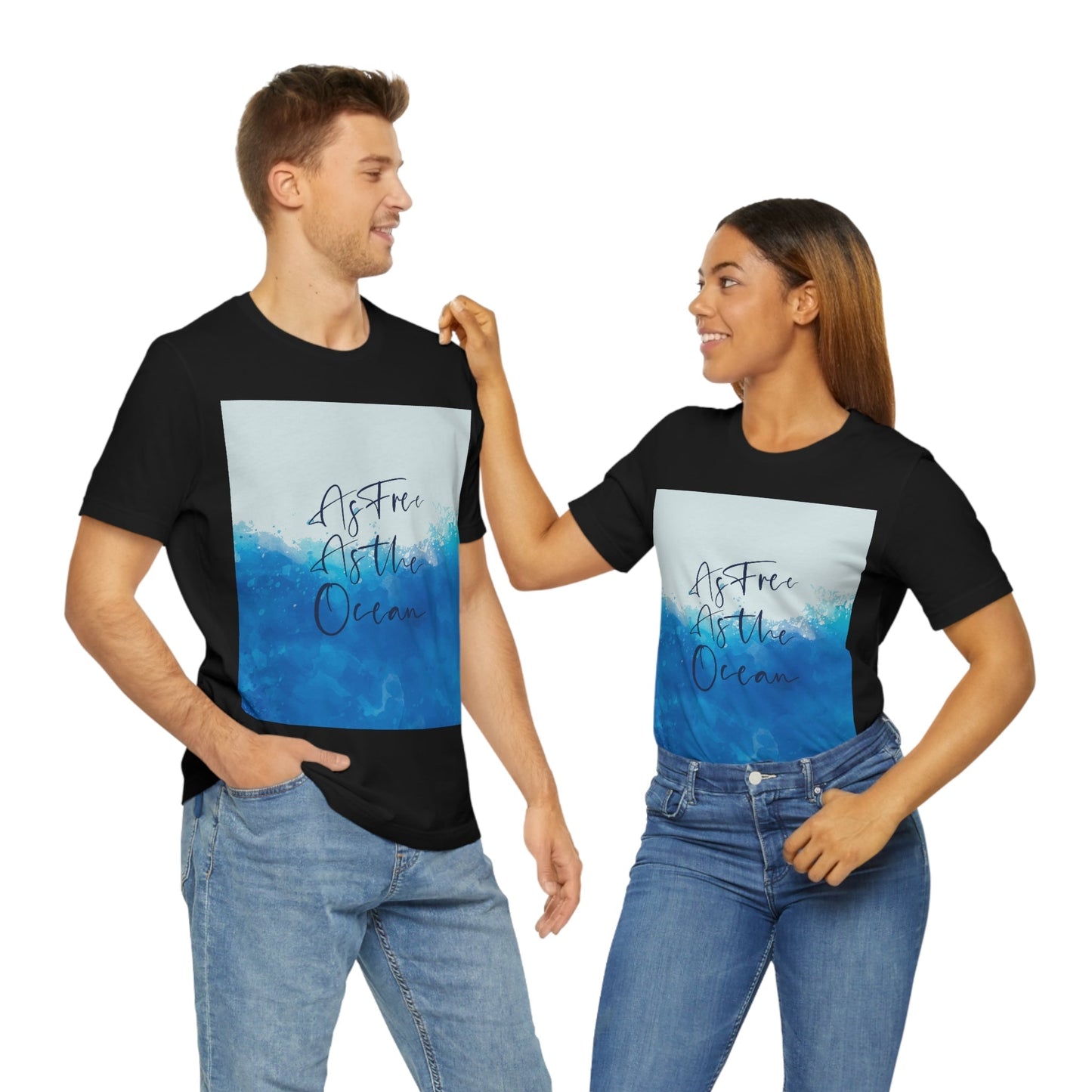 As Free As The Ocean Relationship Quotes Unisex Jersey Short Sleeve T-Shirt Ichaku [Perfect Gifts Selection]