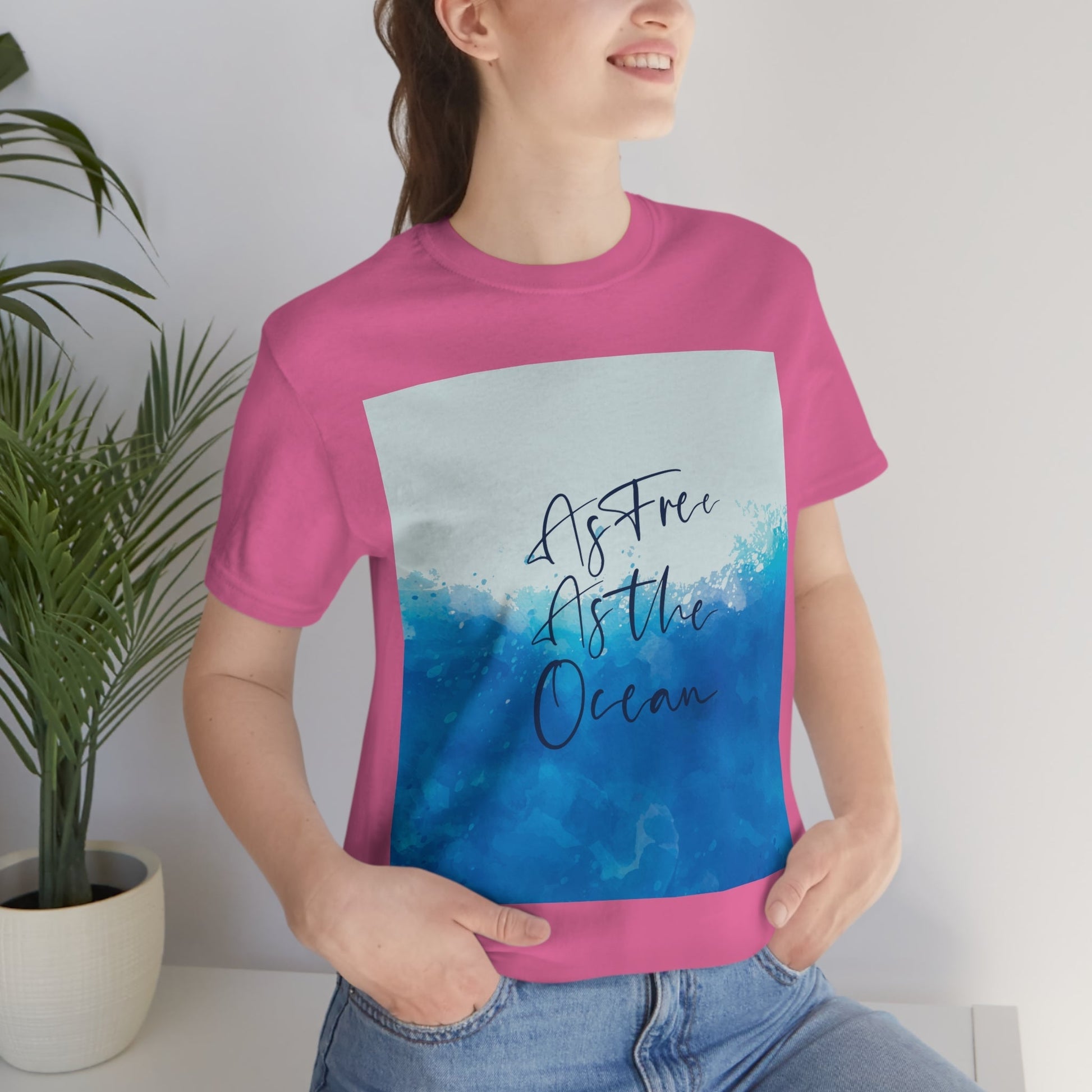 As Free As The Ocean Relationship Quotes Unisex Jersey Short Sleeve T-Shirt Ichaku [Perfect Gifts Selection]