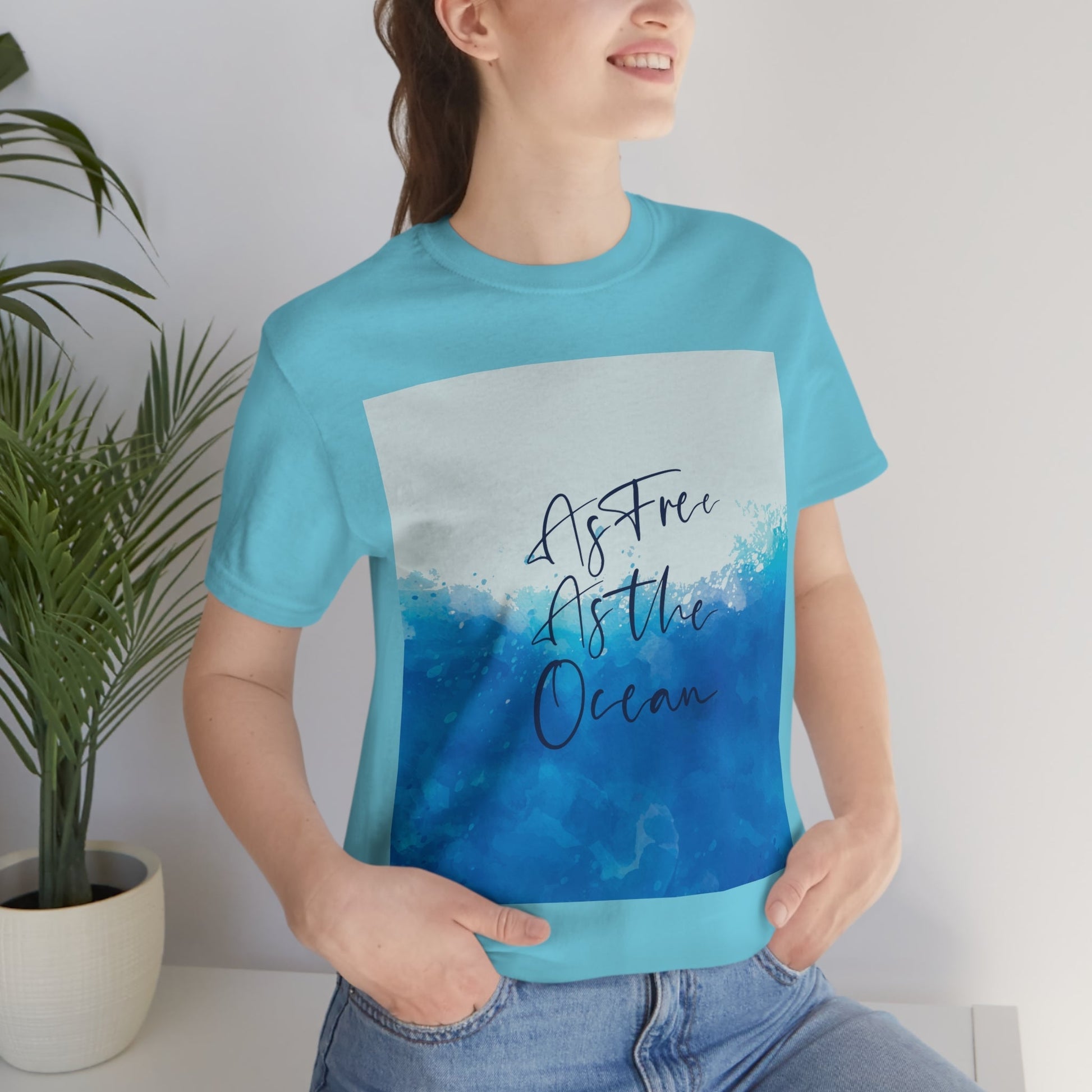 As Free As The Ocean Relationship Quotes Unisex Jersey Short Sleeve T-Shirt Ichaku [Perfect Gifts Selection]