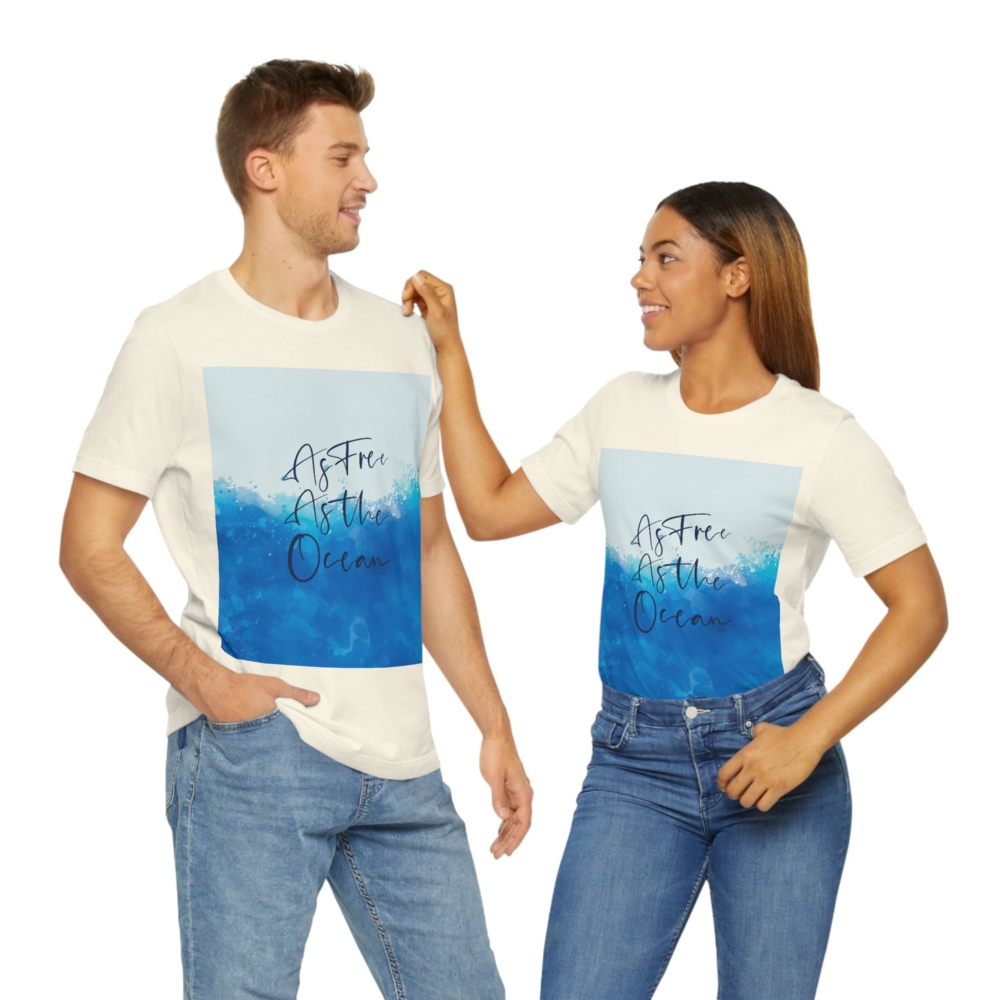 As Free As The Ocean Relationship Quotes Unisex Jersey Short Sleeve T-Shirt Ichaku [Perfect Gifts Selection]