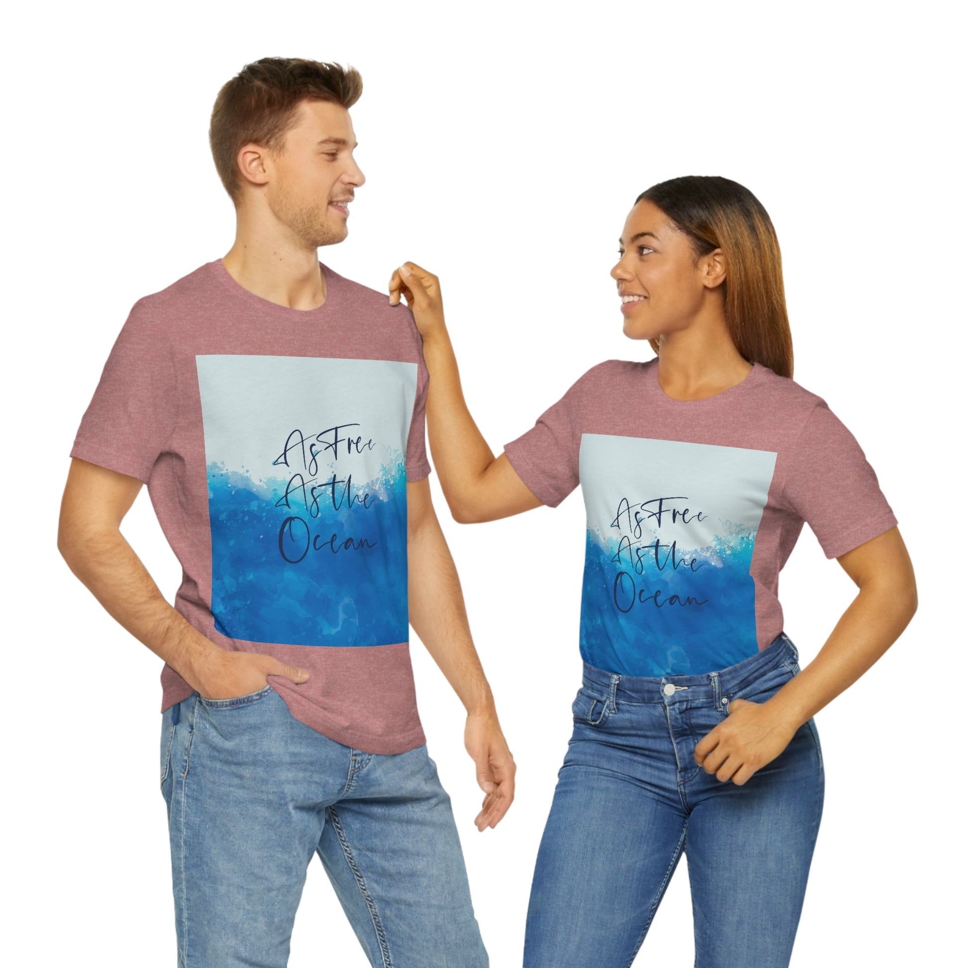 As Free As The Ocean Relationship Quotes Unisex Jersey Short Sleeve T-Shirt Ichaku [Perfect Gifts Selection]