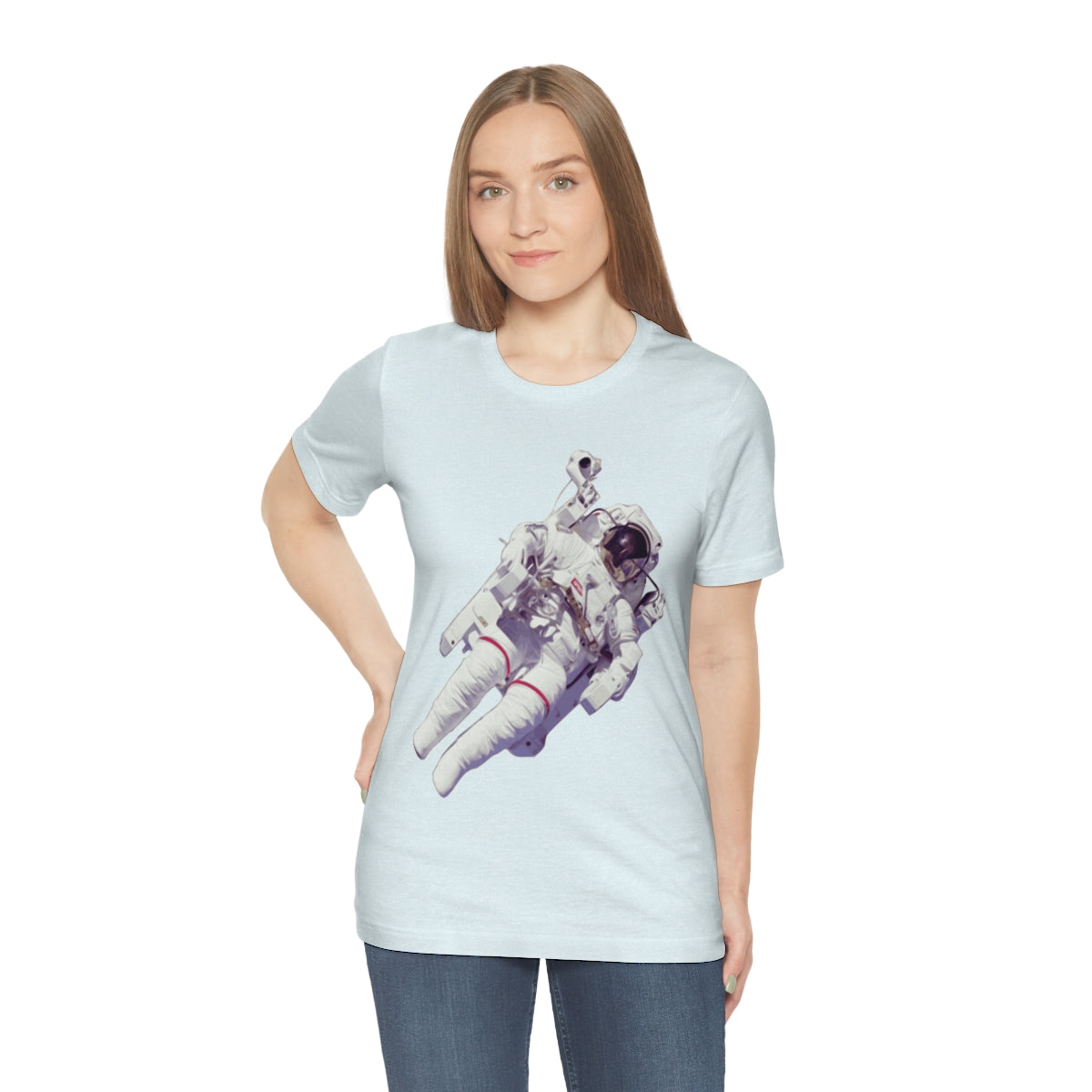 Astronaut In The Space Travel Unisex Jersey Short Sleeve T-Shirt Ichaku [Perfect Gifts Selection]