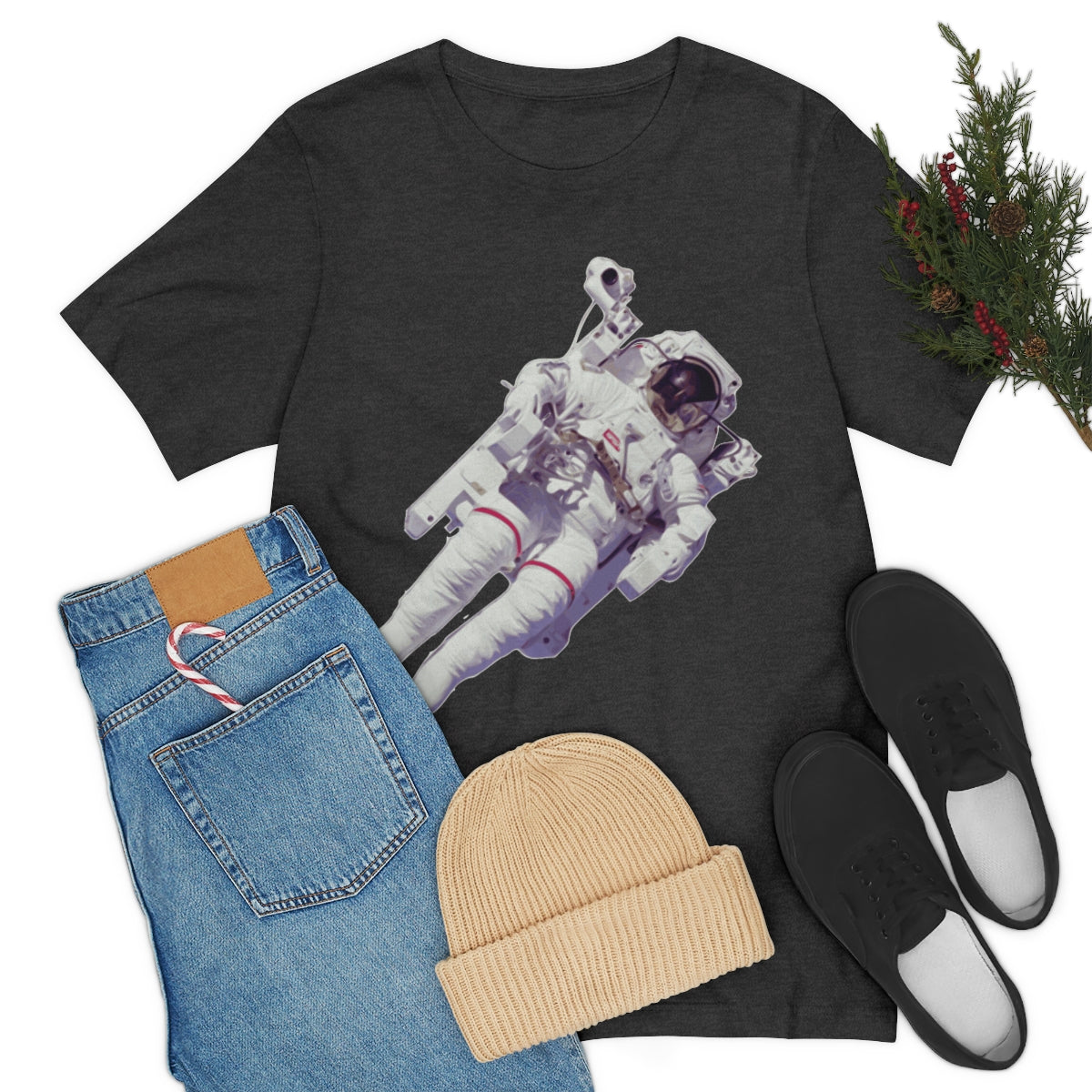 Astronaut In The Space Travel Unisex Jersey Short Sleeve T-Shirt Ichaku [Perfect Gifts Selection]