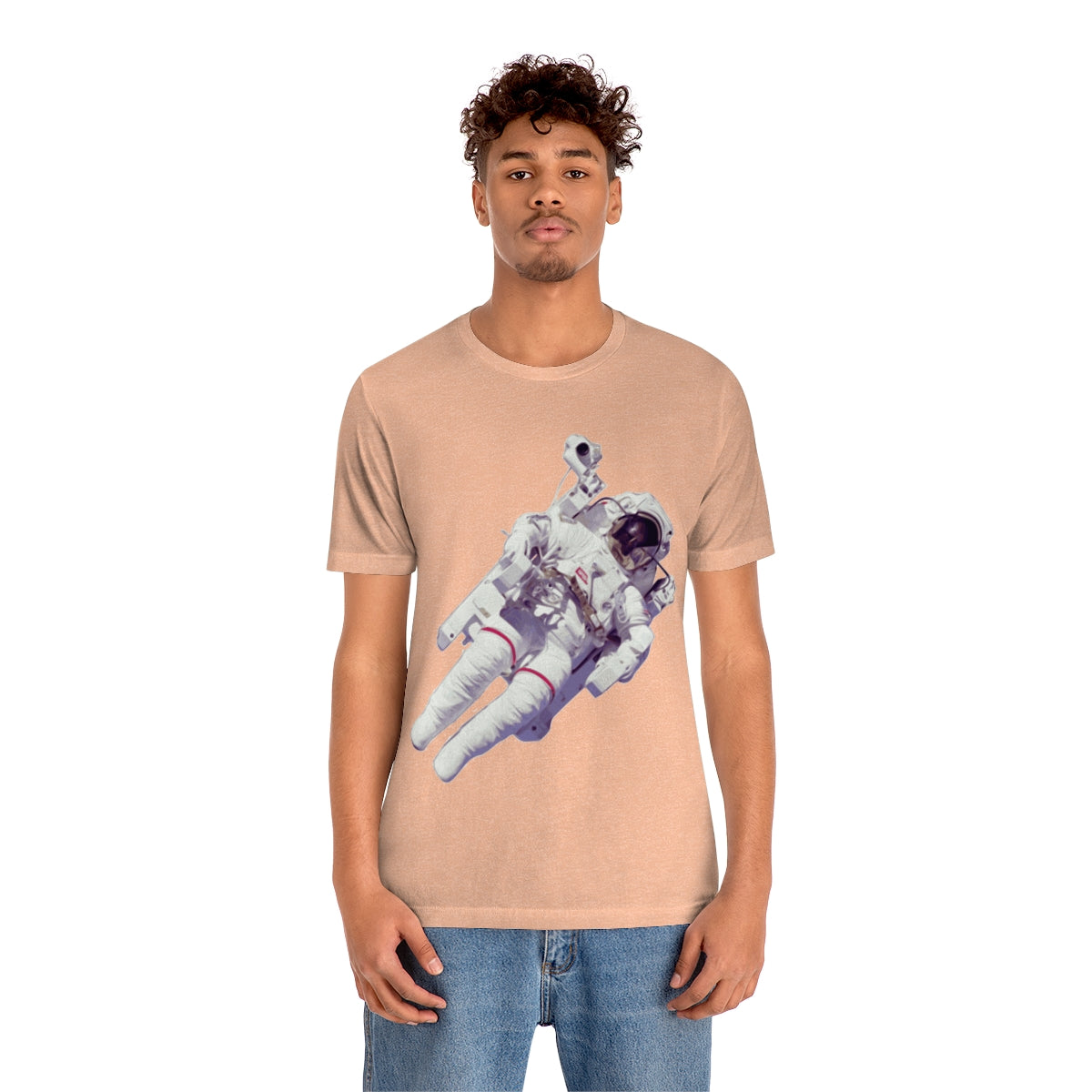 Astronaut In The Space Travel Unisex Jersey Short Sleeve T-Shirt Ichaku [Perfect Gifts Selection]