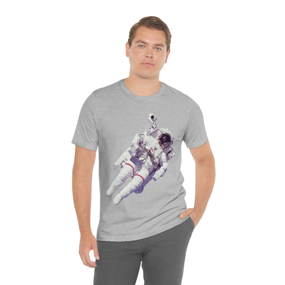 Astronaut In The Space Travel Unisex Jersey Short Sleeve T-Shirt Ichaku [Perfect Gifts Selection]