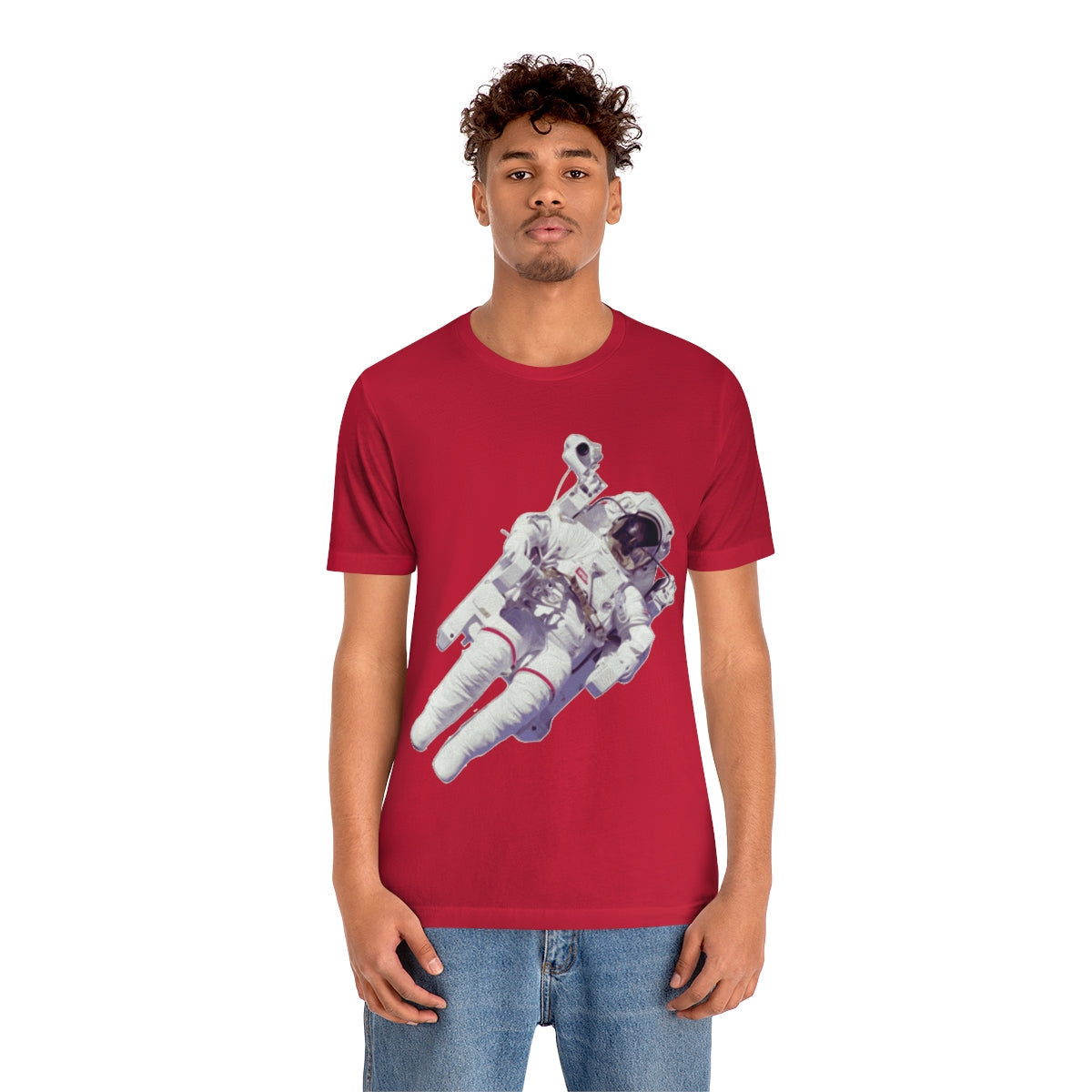 Astronaut In The Space Travel Unisex Jersey Short Sleeve T-Shirt Ichaku [Perfect Gifts Selection]