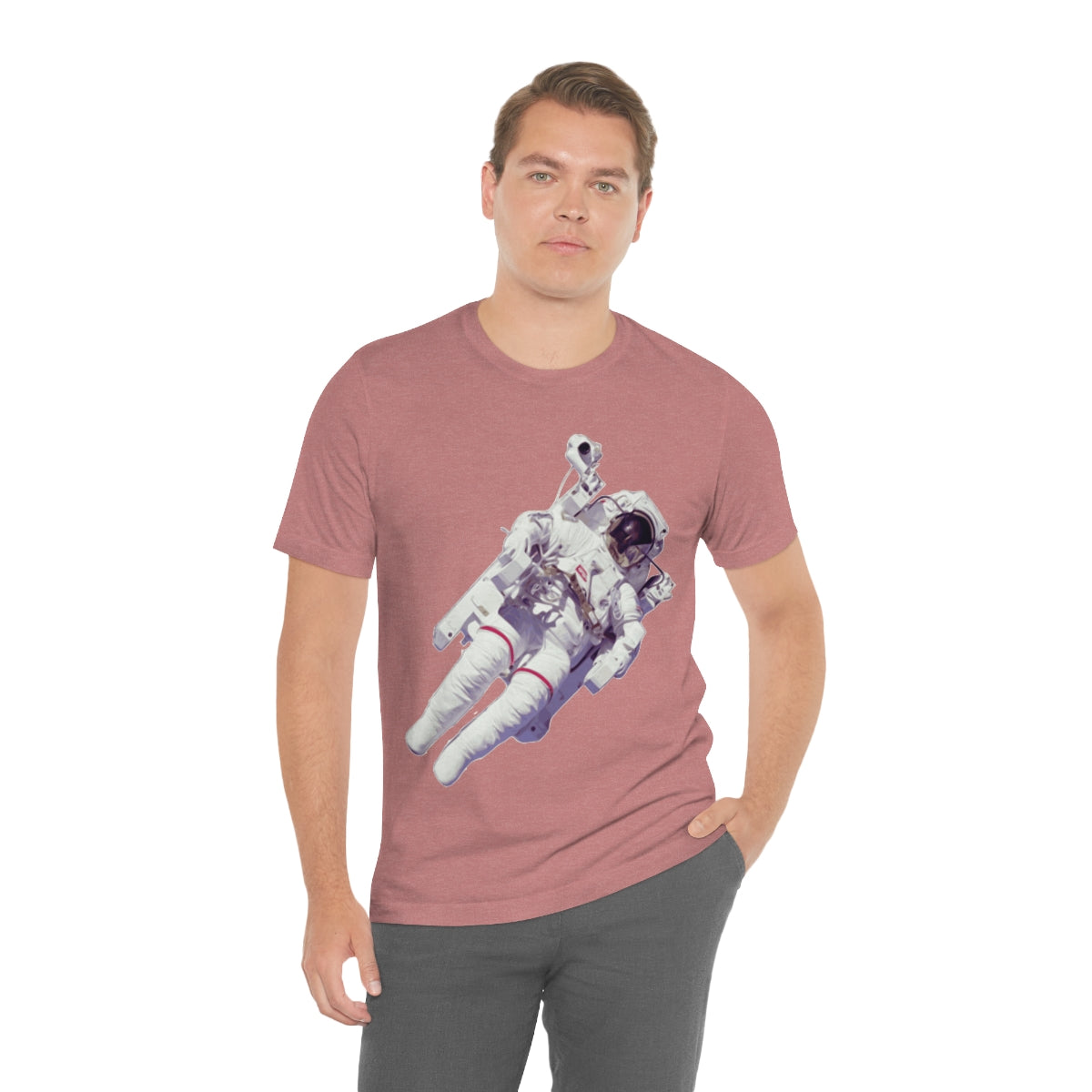 Astronaut In The Space Travel Unisex Jersey Short Sleeve T-Shirt Ichaku [Perfect Gifts Selection]