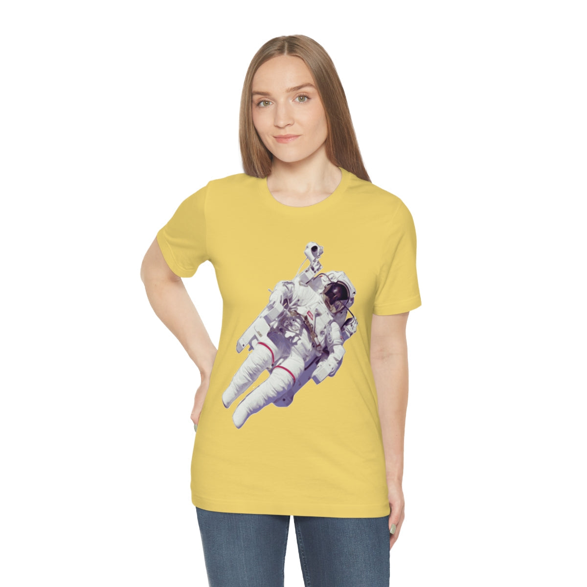 Astronaut In The Space Travel Unisex Jersey Short Sleeve T-Shirt Ichaku [Perfect Gifts Selection]