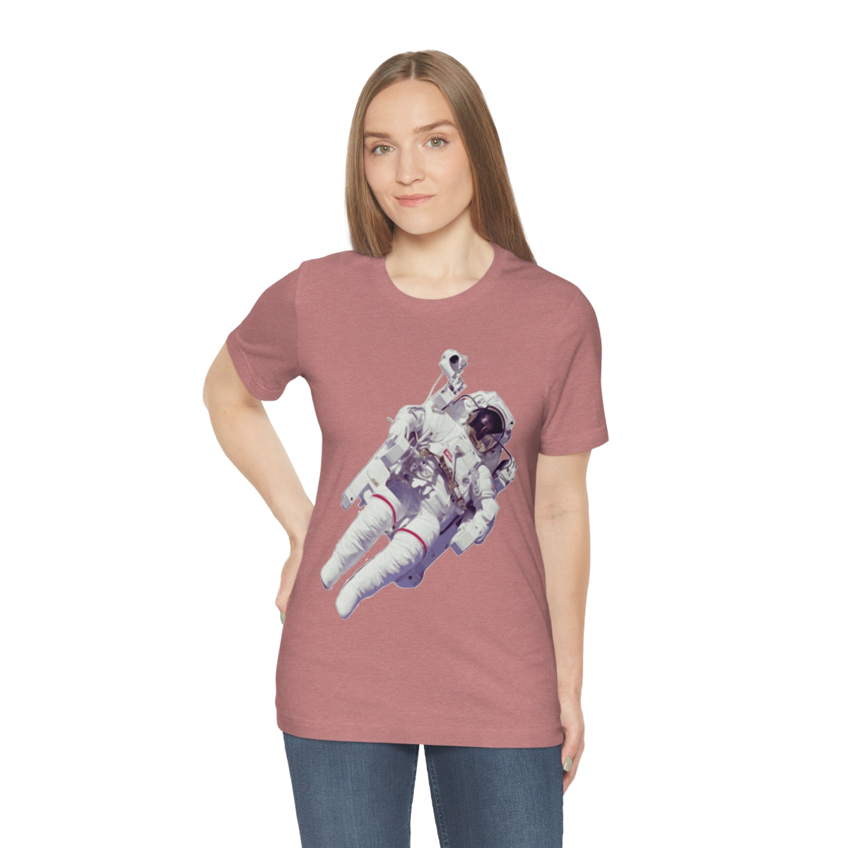 Astronaut In The Space Travel Unisex Jersey Short Sleeve T-Shirt Ichaku [Perfect Gifts Selection]