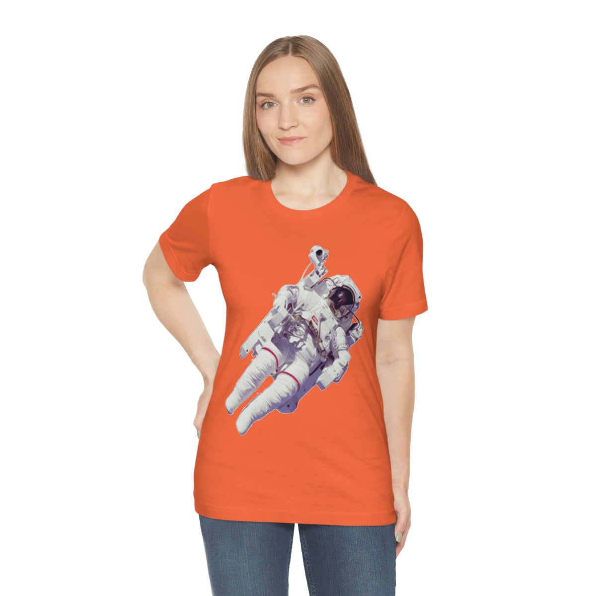 Astronaut In The Space Travel Unisex Jersey Short Sleeve T-Shirt Ichaku [Perfect Gifts Selection]