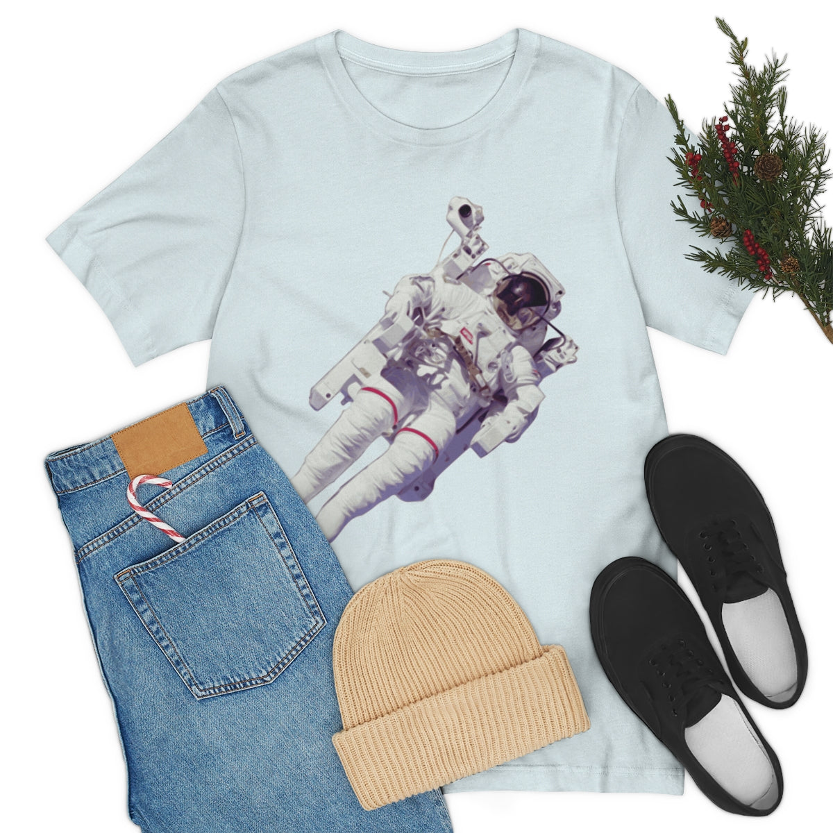 Astronaut In The Space Travel Unisex Jersey Short Sleeve T-Shirt Ichaku [Perfect Gifts Selection]