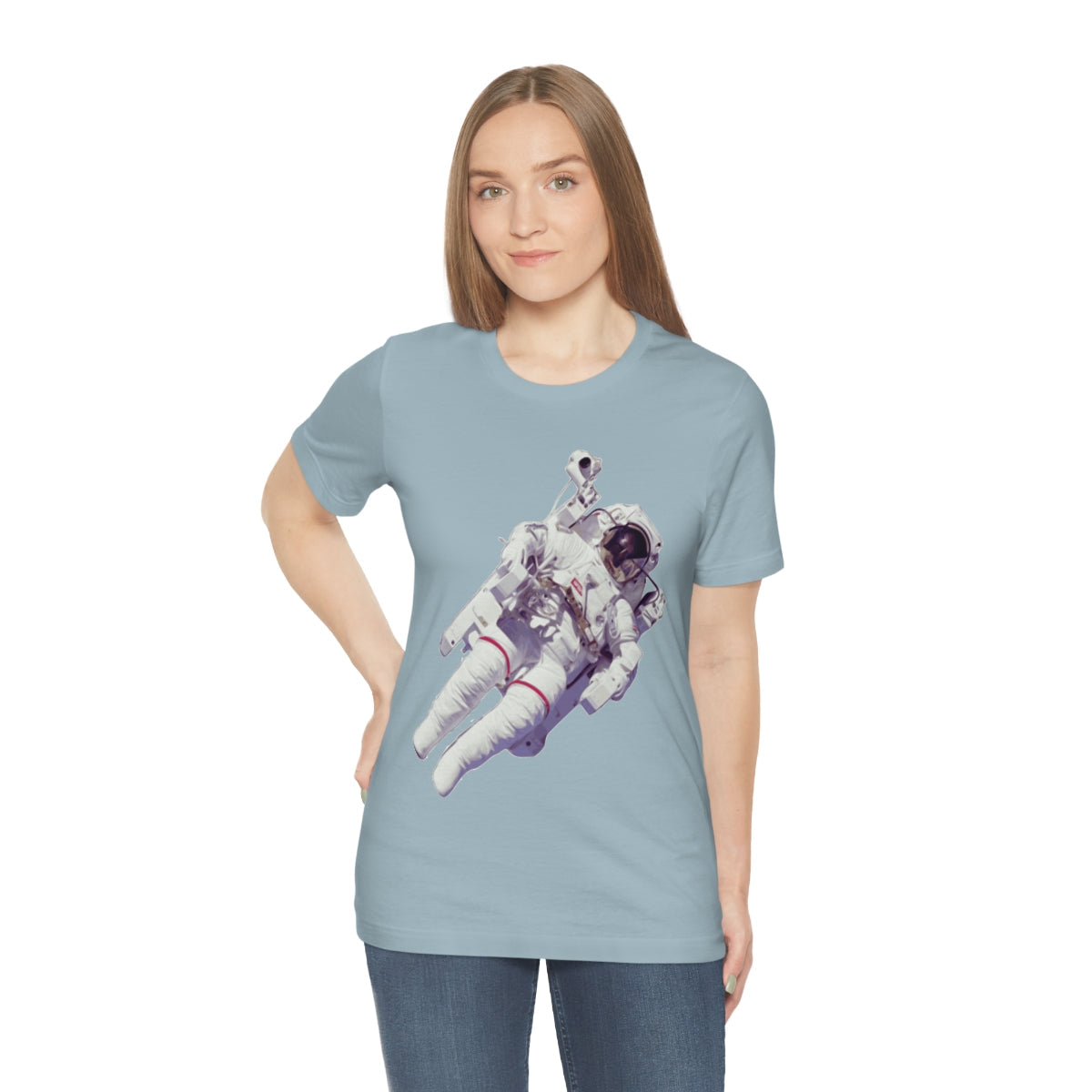 Astronaut In The Space Travel Unisex Jersey Short Sleeve T-Shirt Ichaku [Perfect Gifts Selection]