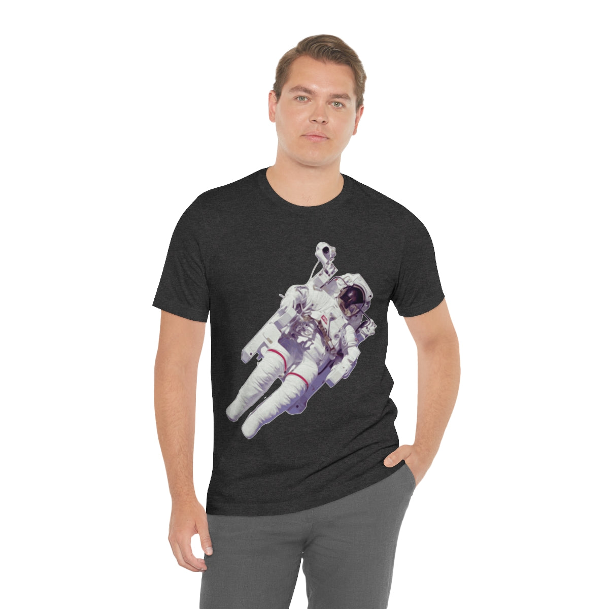 Astronaut In The Space Travel Unisex Jersey Short Sleeve T-Shirt Ichaku [Perfect Gifts Selection]