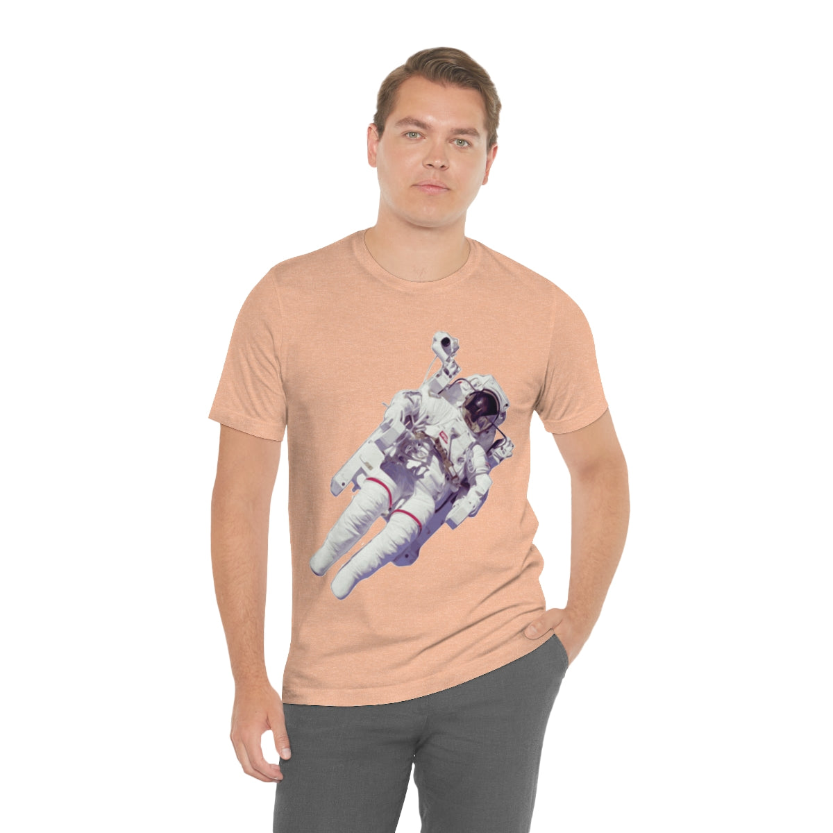 Astronaut In The Space Travel Unisex Jersey Short Sleeve T-Shirt Ichaku [Perfect Gifts Selection]