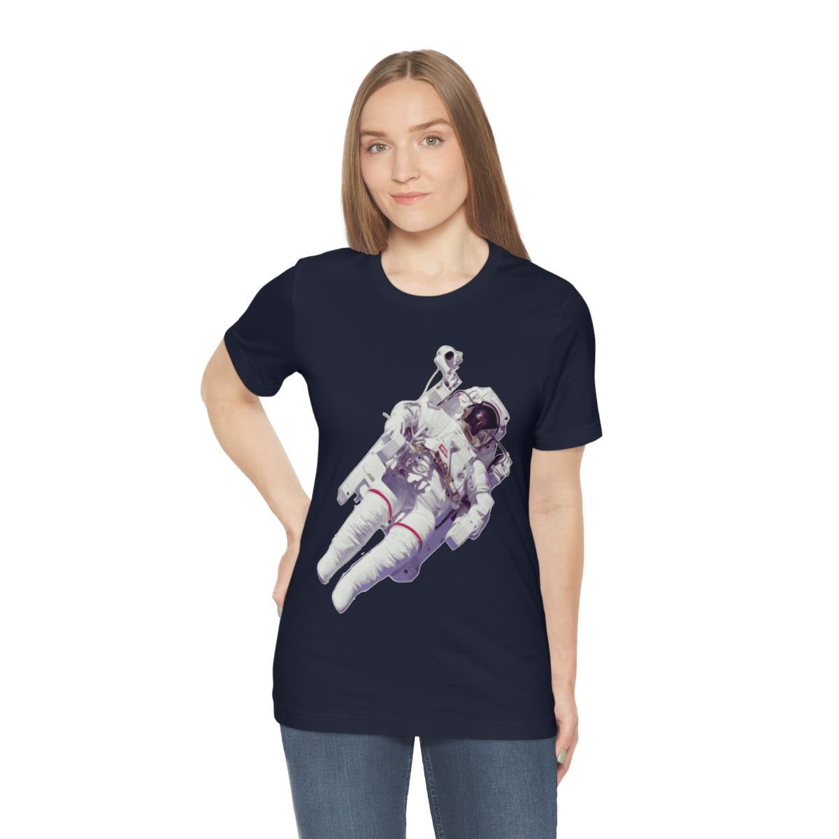 Astronaut In The Space Travel Unisex Jersey Short Sleeve T-Shirt Ichaku [Perfect Gifts Selection]