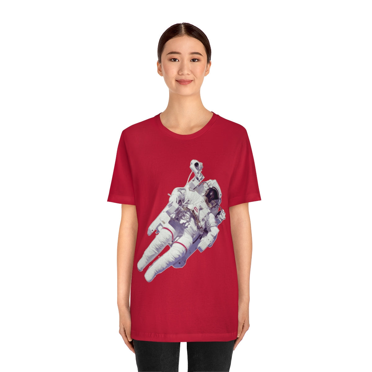 Astronaut In The Space Travel Unisex Jersey Short Sleeve T-Shirt Ichaku [Perfect Gifts Selection]