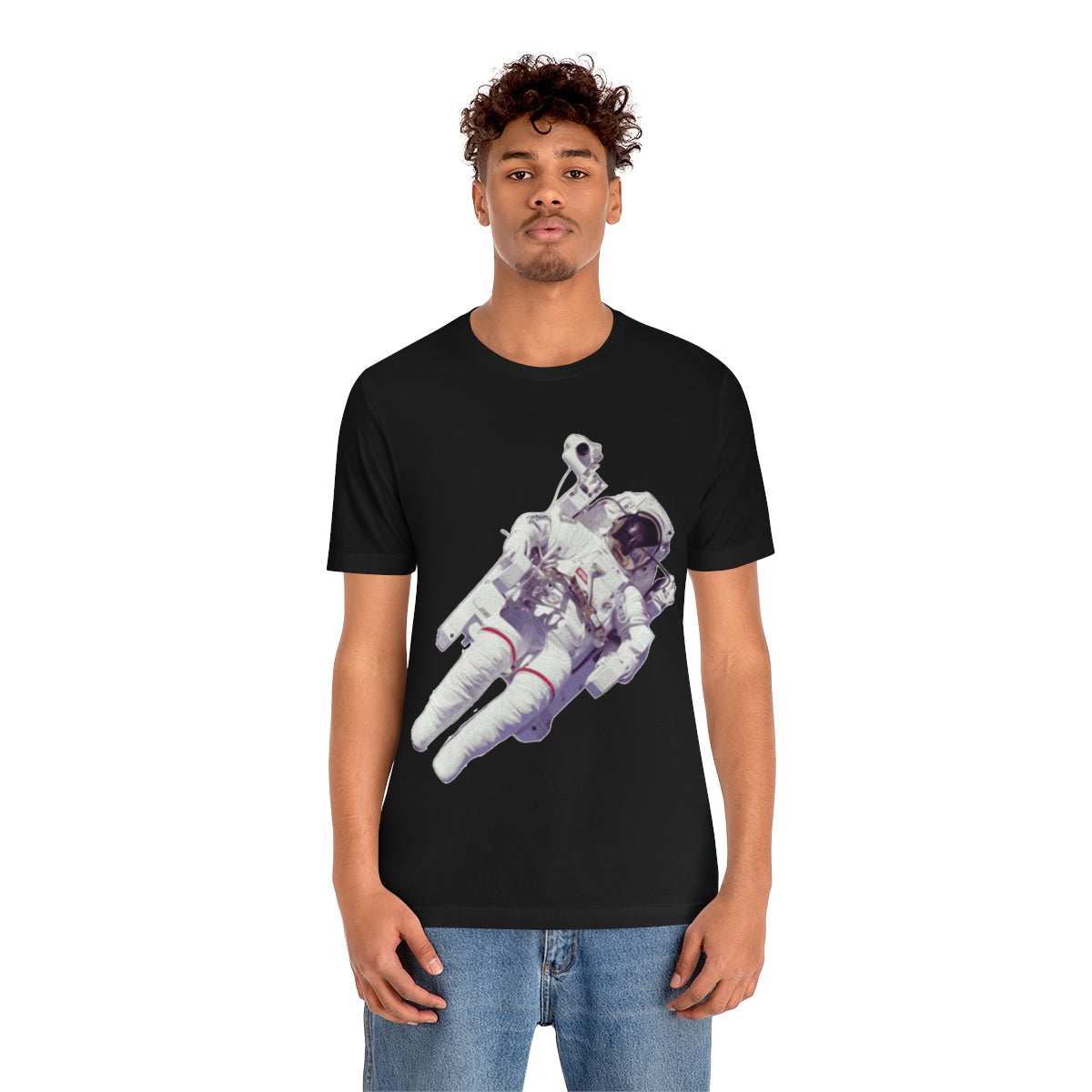 Astronaut In The Space Travel Unisex Jersey Short Sleeve T-Shirt Ichaku [Perfect Gifts Selection]