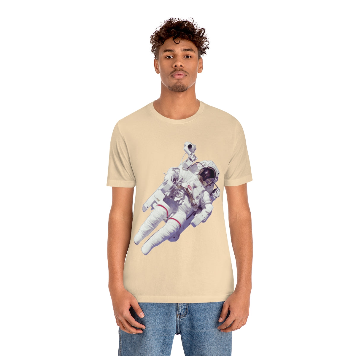 Astronaut In The Space Travel Unisex Jersey Short Sleeve T-Shirt Ichaku [Perfect Gifts Selection]