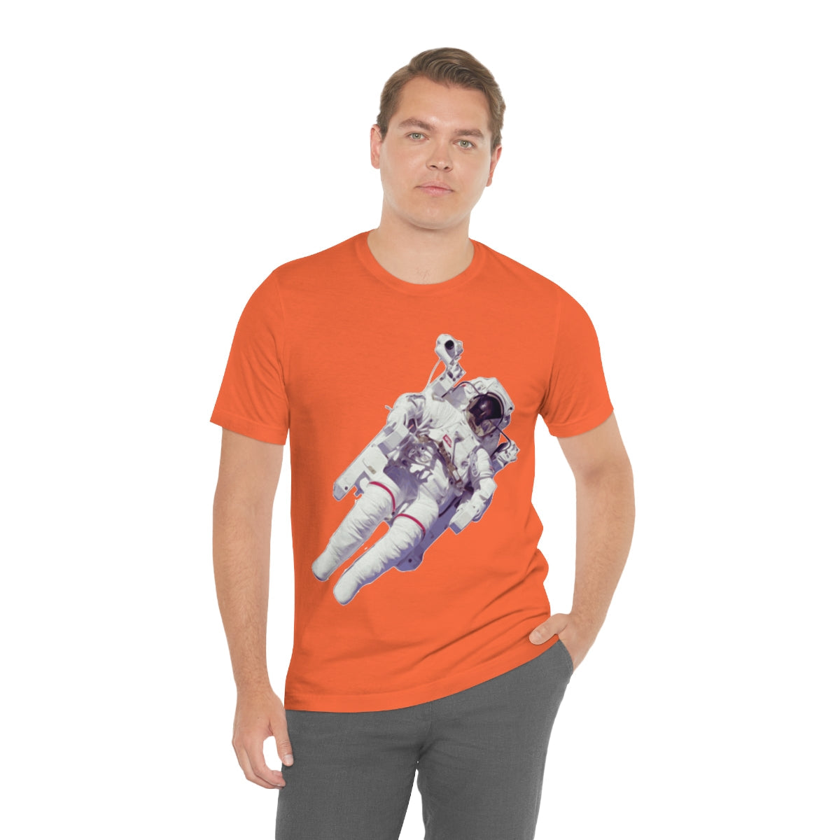 Astronaut In The Space Travel Unisex Jersey Short Sleeve T-Shirt Ichaku [Perfect Gifts Selection]