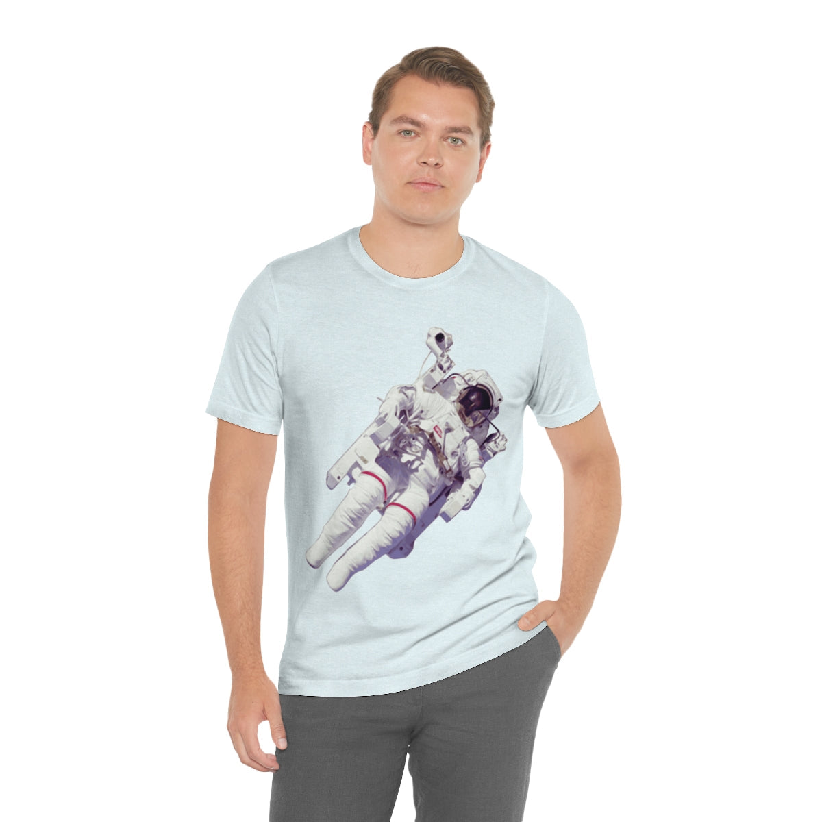 Astronaut In The Space Travel Unisex Jersey Short Sleeve T-Shirt Ichaku [Perfect Gifts Selection]