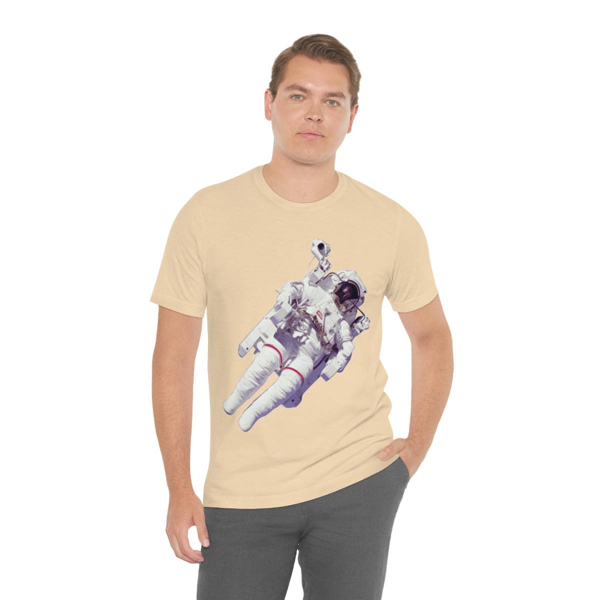 Astronaut In The Space Travel Unisex Jersey Short Sleeve T-Shirt Ichaku [Perfect Gifts Selection]