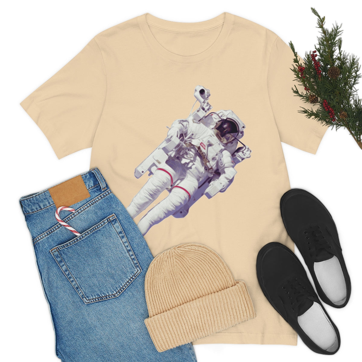 Astronaut In The Space Travel Unisex Jersey Short Sleeve T-Shirt Ichaku [Perfect Gifts Selection]