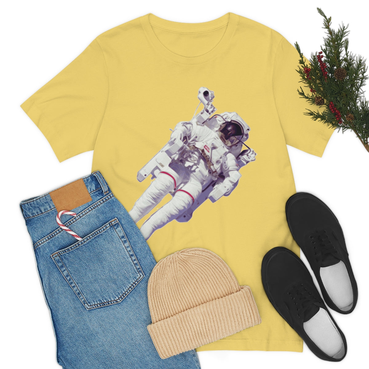 Astronaut In The Space Travel Unisex Jersey Short Sleeve T-Shirt Ichaku [Perfect Gifts Selection]