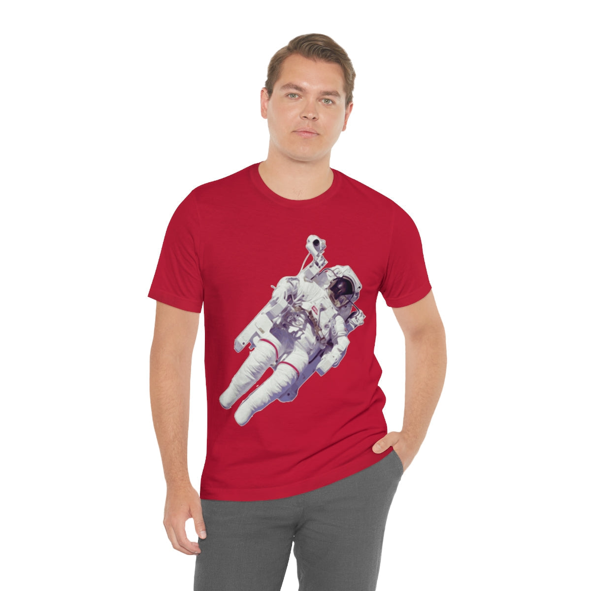 Astronaut In The Space Travel Unisex Jersey Short Sleeve T-Shirt Ichaku [Perfect Gifts Selection]