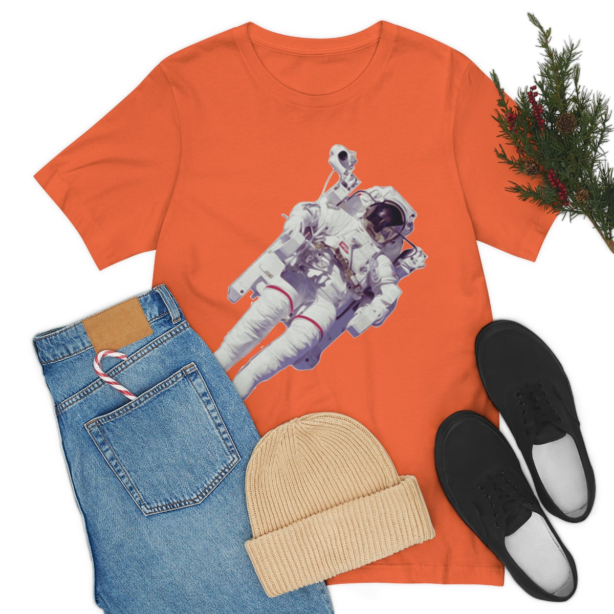 Astronaut In The Space Travel Unisex Jersey Short Sleeve T-Shirt Ichaku [Perfect Gifts Selection]