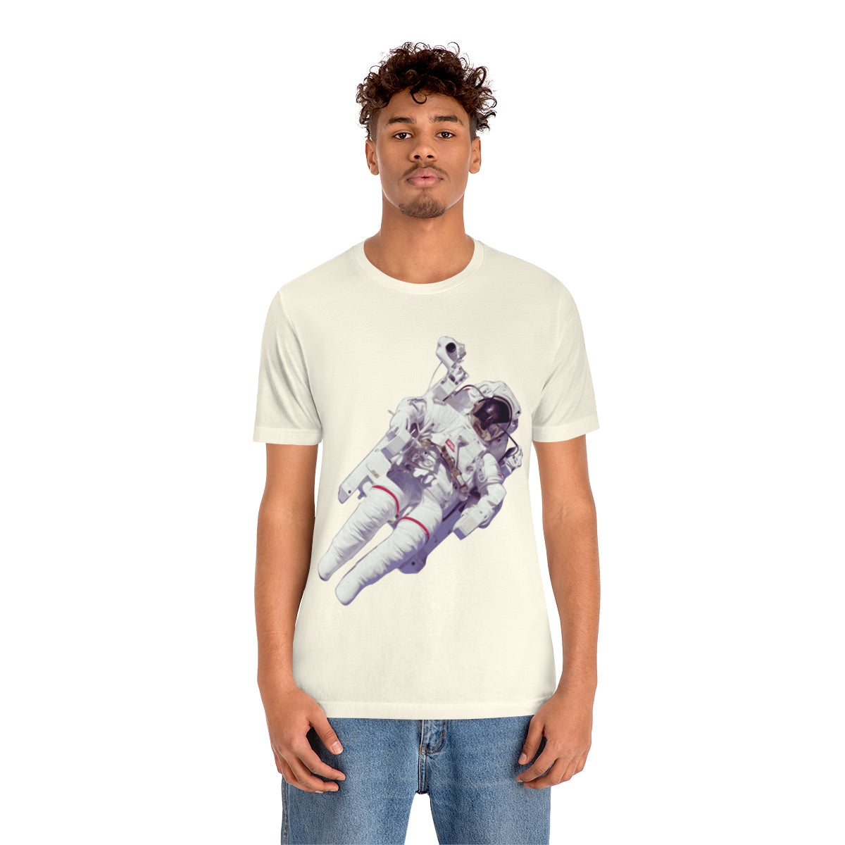 Astronaut In The Space Travel Unisex Jersey Short Sleeve T-Shirt Ichaku [Perfect Gifts Selection]