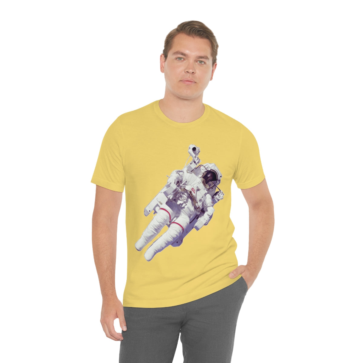 Astronaut In The Space Travel Unisex Jersey Short Sleeve T-Shirt Ichaku [Perfect Gifts Selection]