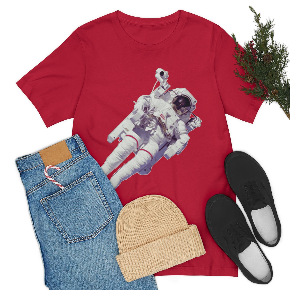 Astronaut In The Space Travel Unisex Jersey Short Sleeve T-Shirt Ichaku [Perfect Gifts Selection]