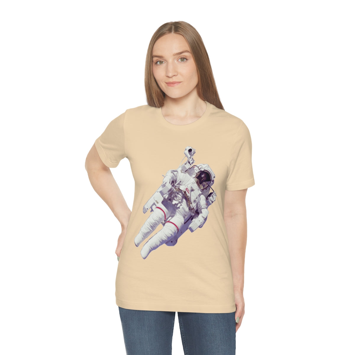 Astronaut In The Space Travel Unisex Jersey Short Sleeve T-Shirt Ichaku [Perfect Gifts Selection]