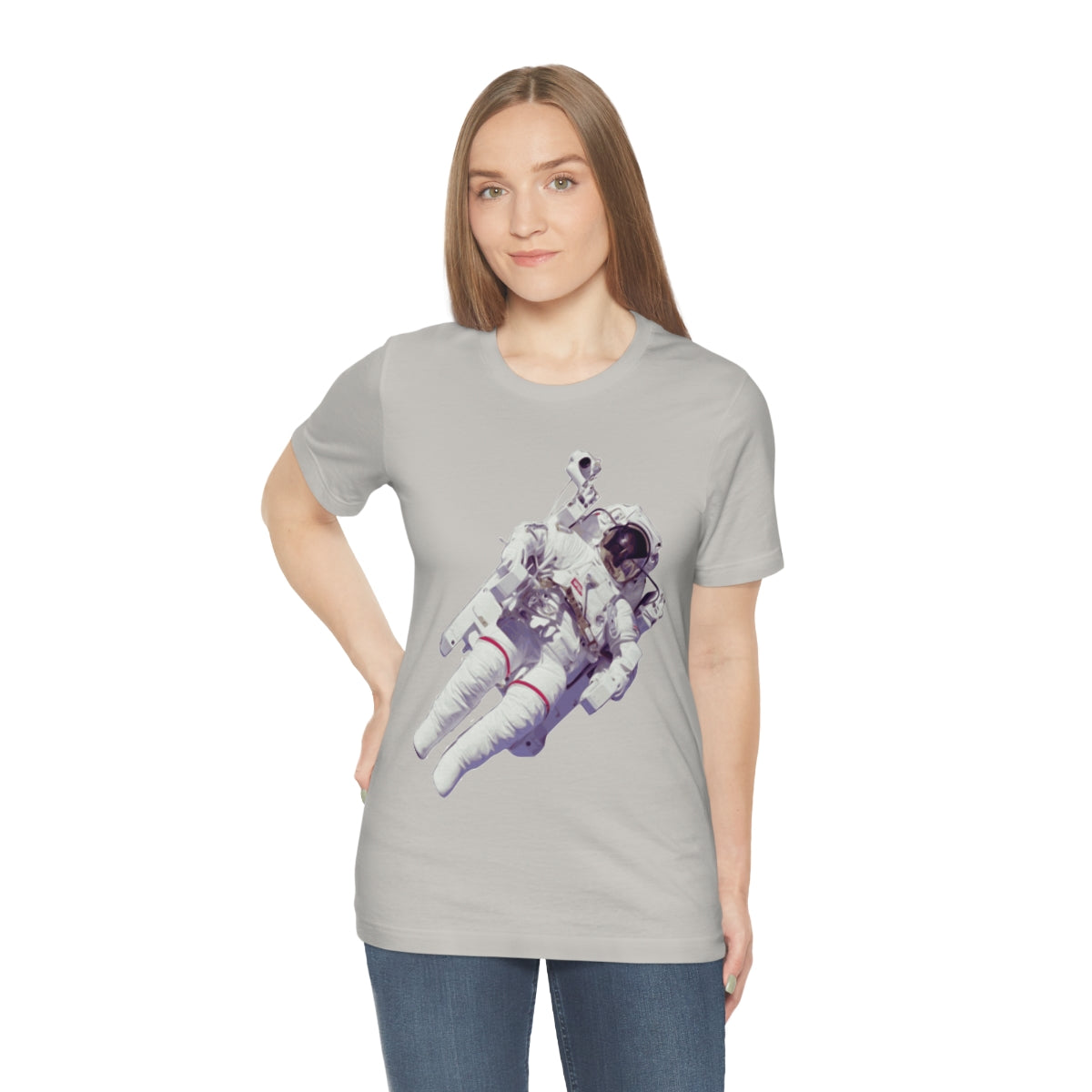 Astronaut In The Space Travel Unisex Jersey Short Sleeve T-Shirt Ichaku [Perfect Gifts Selection]