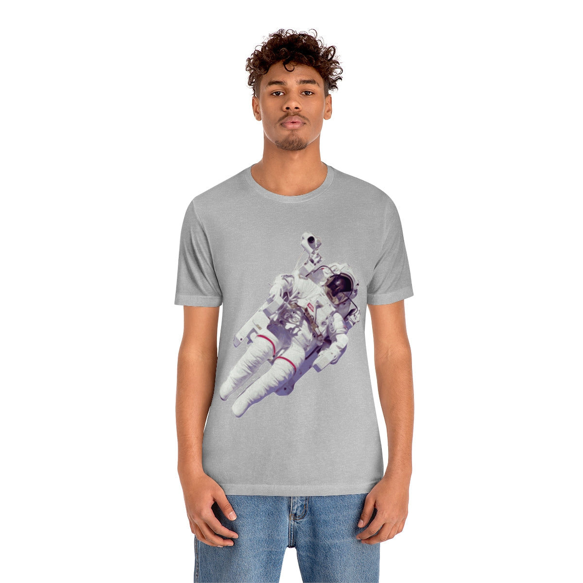 Astronaut In The Space Travel Unisex Jersey Short Sleeve T-Shirt Ichaku [Perfect Gifts Selection]