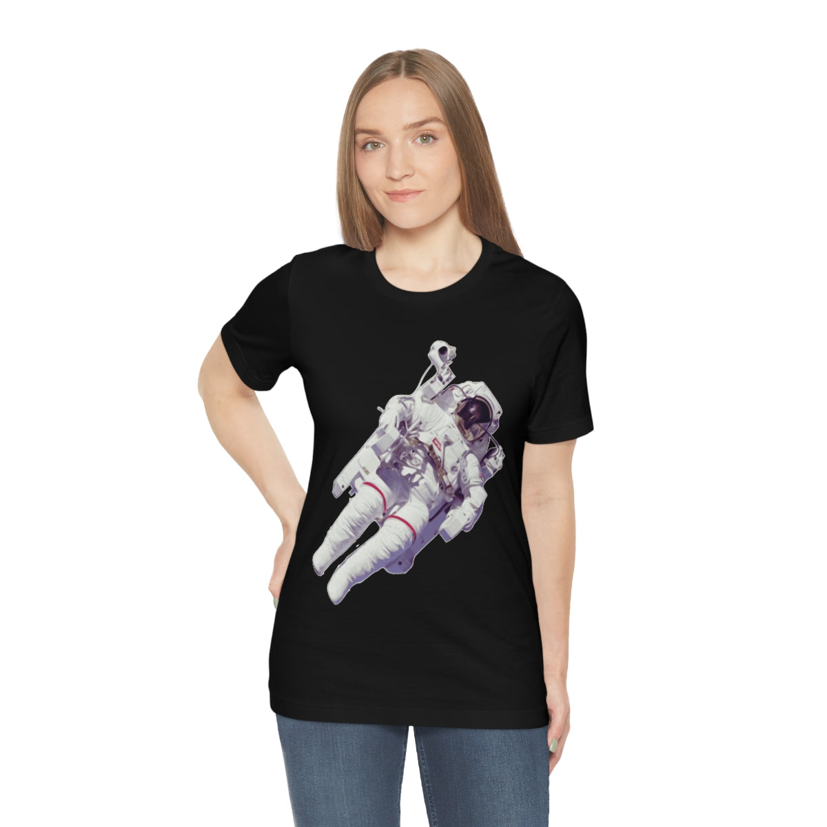 Astronaut In The Space Travel Unisex Jersey Short Sleeve T-Shirt Ichaku [Perfect Gifts Selection]