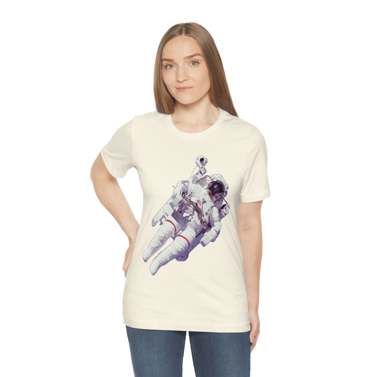 Astronaut In The Space Travel Unisex Jersey Short Sleeve T-Shirt Ichaku [Perfect Gifts Selection]