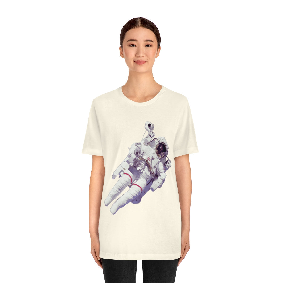 Astronaut In The Space Travel Unisex Jersey Short Sleeve T-Shirt Ichaku [Perfect Gifts Selection]