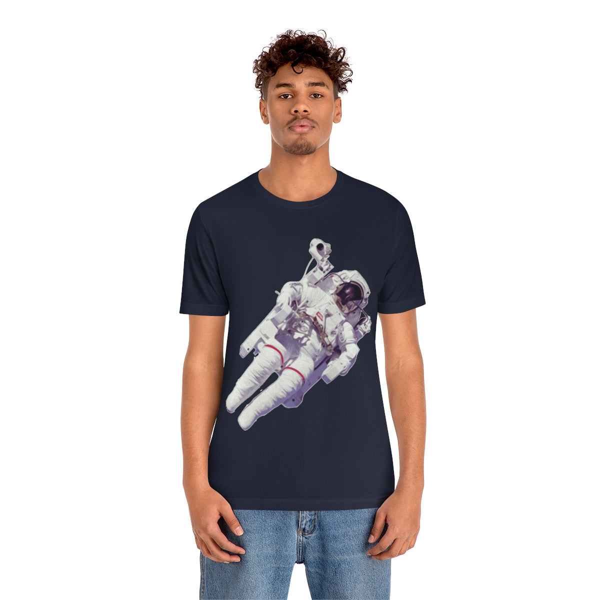 Astronaut In The Space Travel Unisex Jersey Short Sleeve T-Shirt Ichaku [Perfect Gifts Selection]