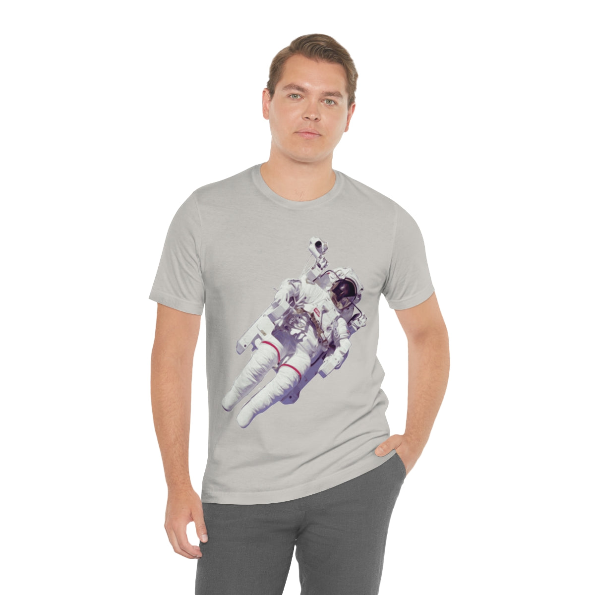 Astronaut In The Space Travel Unisex Jersey Short Sleeve T-Shirt Ichaku [Perfect Gifts Selection]