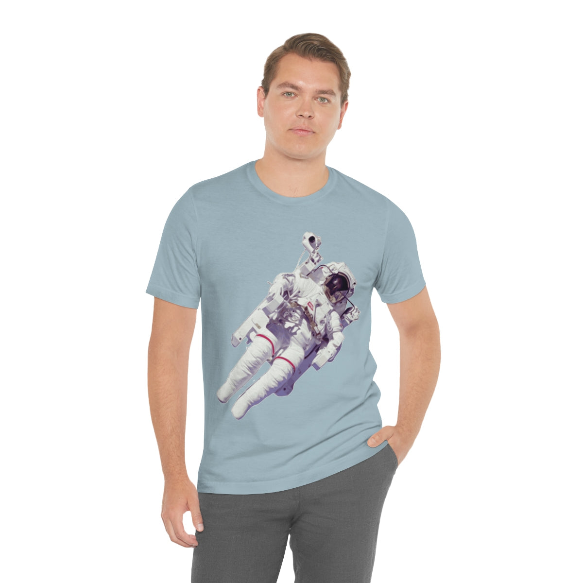 Astronaut In The Space Travel Unisex Jersey Short Sleeve T-Shirt Ichaku [Perfect Gifts Selection]