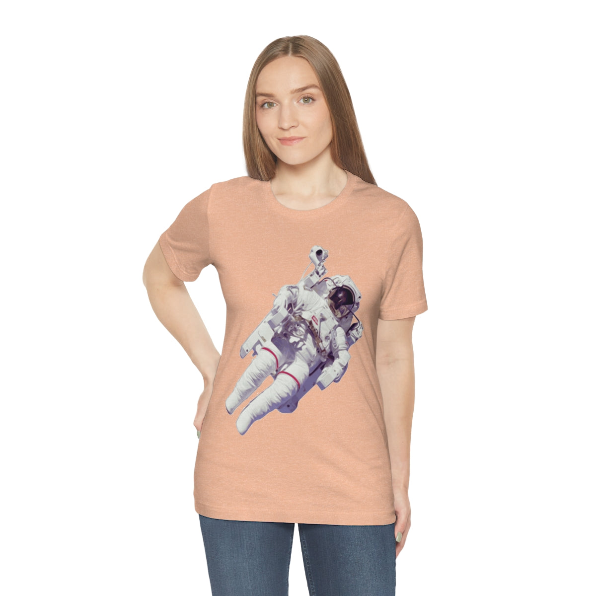 Astronaut In The Space Travel Unisex Jersey Short Sleeve T-Shirt Ichaku [Perfect Gifts Selection]