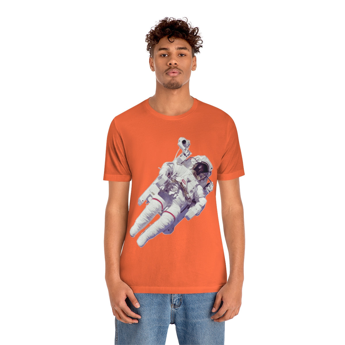 Astronaut In The Space Travel Unisex Jersey Short Sleeve T-Shirt Ichaku [Perfect Gifts Selection]