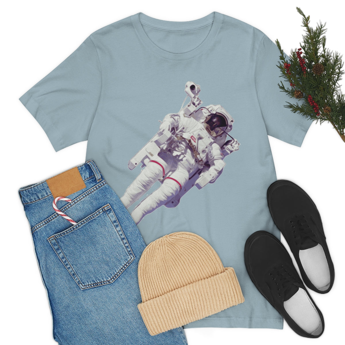 Astronaut In The Space Travel Unisex Jersey Short Sleeve T-Shirt Ichaku [Perfect Gifts Selection]