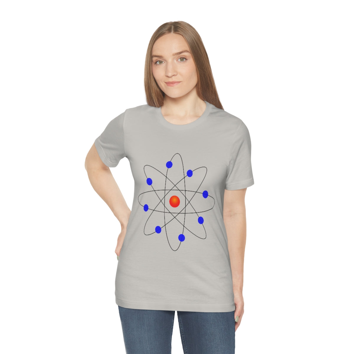 Atom Molecule Physics Chemistry Atomic Funny Science Minimalist Unisex Jersey Short Sleeve T-Shirt Ichaku [Perfect Gifts Selection]